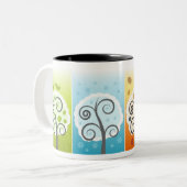 2 Couleurs Tasse de quatre saisons (Devant gauche)