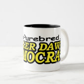 2 Couleurs Tasse de race de Yeller Dawg (Devant droit)