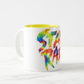 2 Couleurs Tasse de rad de séjour (Devant gauche)