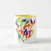 2 Couleurs Tasse de rad de séjour (Centre)