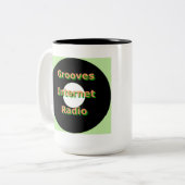 2 Couleurs Tasse de radio d'Internet de cannelures (Devant gauche)