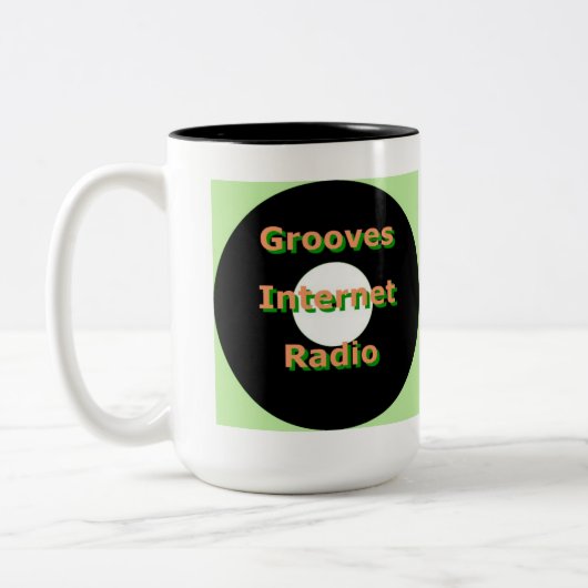 2 Couleurs Tasse de radio d'Internet de cannelures (Gauche)