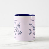 2 Couleurs Tasse de rappel Papillon Rose (Centre)