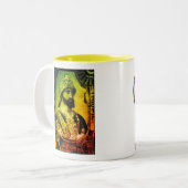 2 Couleurs Tasse de Ras Tafari - jaune (Devant gauche)