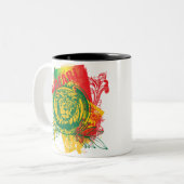 2 Couleurs Tasse de Rastafari (Devant gauche)