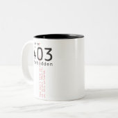 2 Couleurs Tasse de réalité interdite par 403 (Devant gauche)