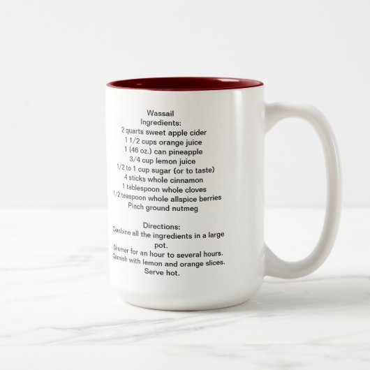 2 Couleurs Tasse de recette de bière épicée (Droit)