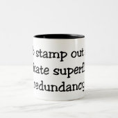 2 Couleurs Tasse de redondance (Centre)
