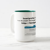 2 Couleurs Tasse de réforme de l'immigration (Devant gauche)