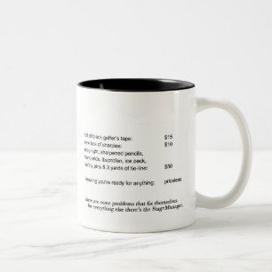 2 Couleurs Tasse de régisseur (B/W)