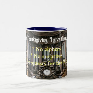 2 Couleurs Tasse de remerciement spéciale pour les organistes