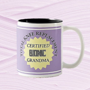2 Couleurs Tasse de remplacement du genou bionique amusant !