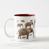 2 Couleurs Tasse de réunion d'éléphant (Gauche)