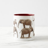 2 Couleurs Tasse de réunion d'éléphant (Centre)