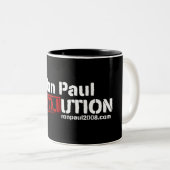 2 Couleurs Tasse de révolution de Ron Paul (Devant droit)