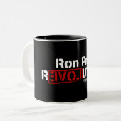 2 Couleurs Tasse de révolution de Ron Paul (Devant gauche)