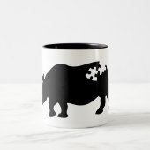 2 Couleurs Tasse de rhinocéros (Centre)