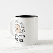 2 Couleurs Tasse de roches de Beethoven (Devant gauche)