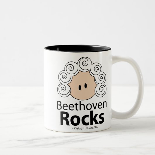 2 Couleurs Tasse de roches de Beethoven (Droit)