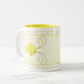 2 Couleurs Tasse de rose jaune (Devant gauche)