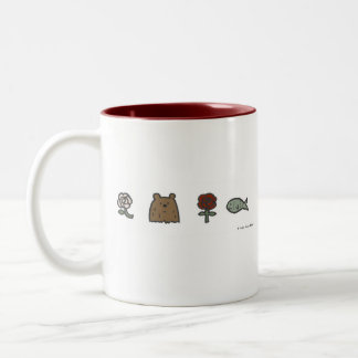 2 Couleurs Tasse de Rose-Ours-Rose-Poisson