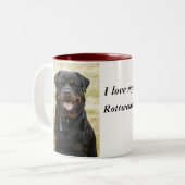 2 Couleurs Tasse de rottweiler (Devant gauche)