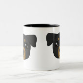 2 Couleurs Tasse de Rottweiller (Centre)