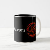 2 Couleurs Tasse de rouge de Baphomet (Devant droit)