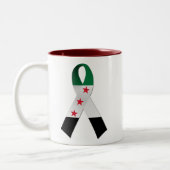 2 Couleurs Tasse de ruban de conscience de drapeau national (Gauche)