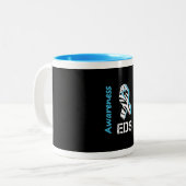 2 Couleurs Tasse de ruban de rayure de zèbre de conscience (Devant gauche)