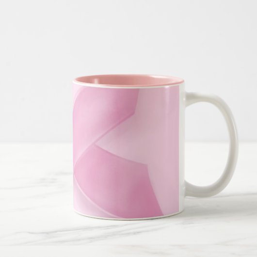2 Couleurs Tasse de ruban de rose de conscience de cancer du (Droit)