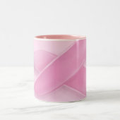 2 Couleurs Tasse de ruban de rose de conscience de cancer du (Centre)