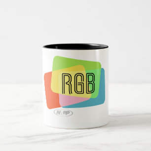 2 Couleurs Tasse de RVB des gens amicaux à NAPP