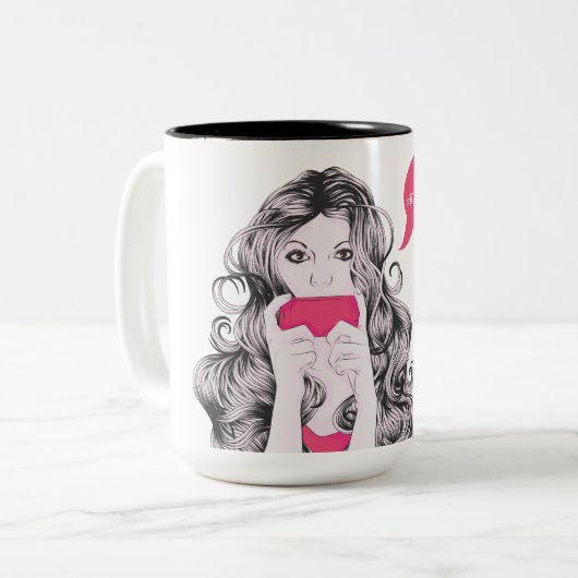 2 Couleurs Tasse de #RWChatter (Devant gauche)