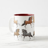 2 Couleurs Tasse de Saddlebreds d'Américain (Devant gauche)