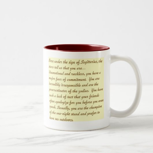 2 Couleurs Tasse de Sagittaire (Droit)
