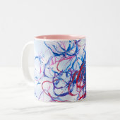 2 Couleurs Tasse de Saint-Valentin (Devant gauche)