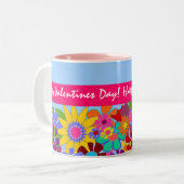 2 Couleurs Tasse de Saint-Valentin (Devant gauche)