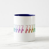 2 Couleurs Tasse de saxophones d'arc-en-ciel (Centre)