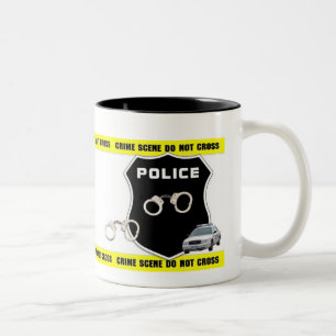 2 Couleurs Tasse de scène du crime de policier