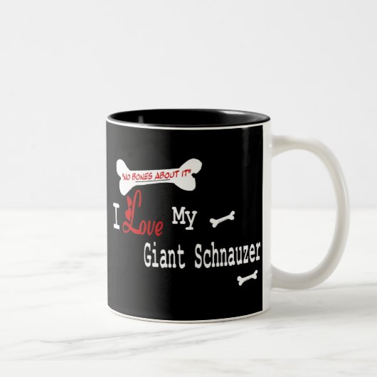 2 Couleurs Tasse de Schnauzer géant (amour d'I) (Droit)