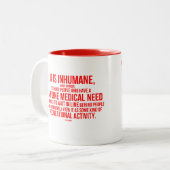 2 Couleurs Tasse de secours de café (Devant gauche)