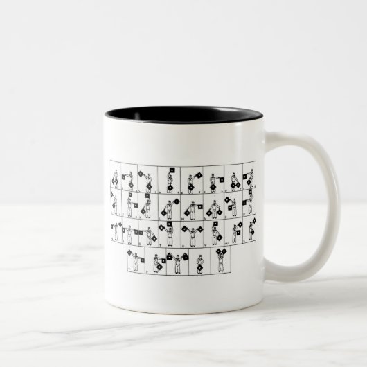 2 Couleurs Tasse de sémaphore (Droit)