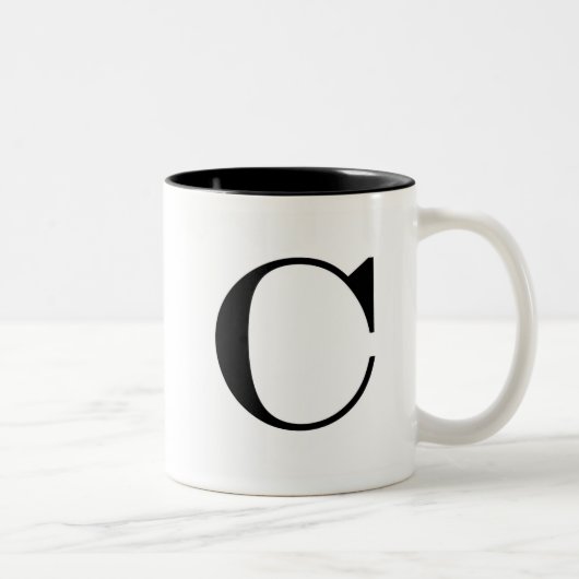 2 Couleurs Tasse de Serif C (Droit)