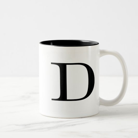 2 Couleurs Tasse de Serif D (Droit)