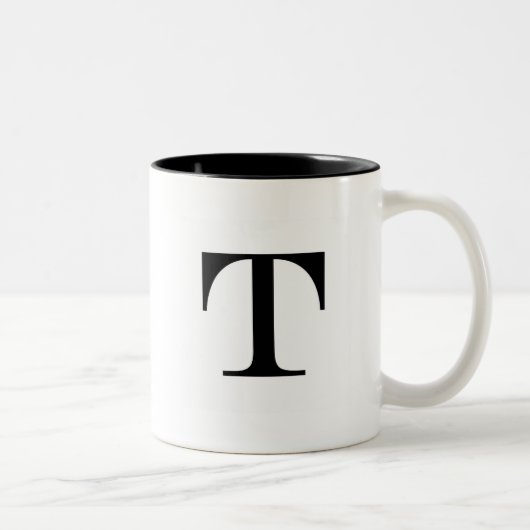 2 Couleurs Tasse de Serif T (Droit)