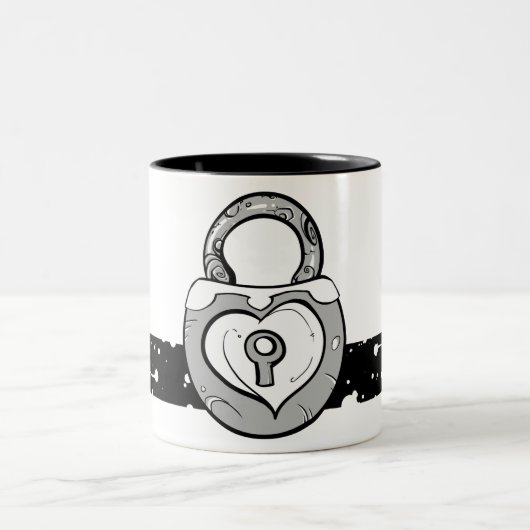 2 Couleurs Tasse de serrure de coeur (Centre)