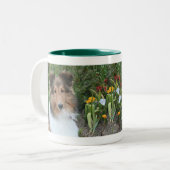 2 Couleurs Tasse de Sheltie d'été (Devant gauche)