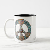 2 Couleurs Tasse de signe de paix de Knotwork (Gauche)