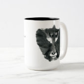 2 Couleurs Tasse de singe de tache d'encre (Devant droit)